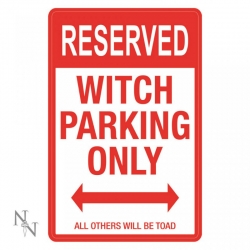 Metalowa Tabliczka Witch Parking Sign 43cm Nemesis Now